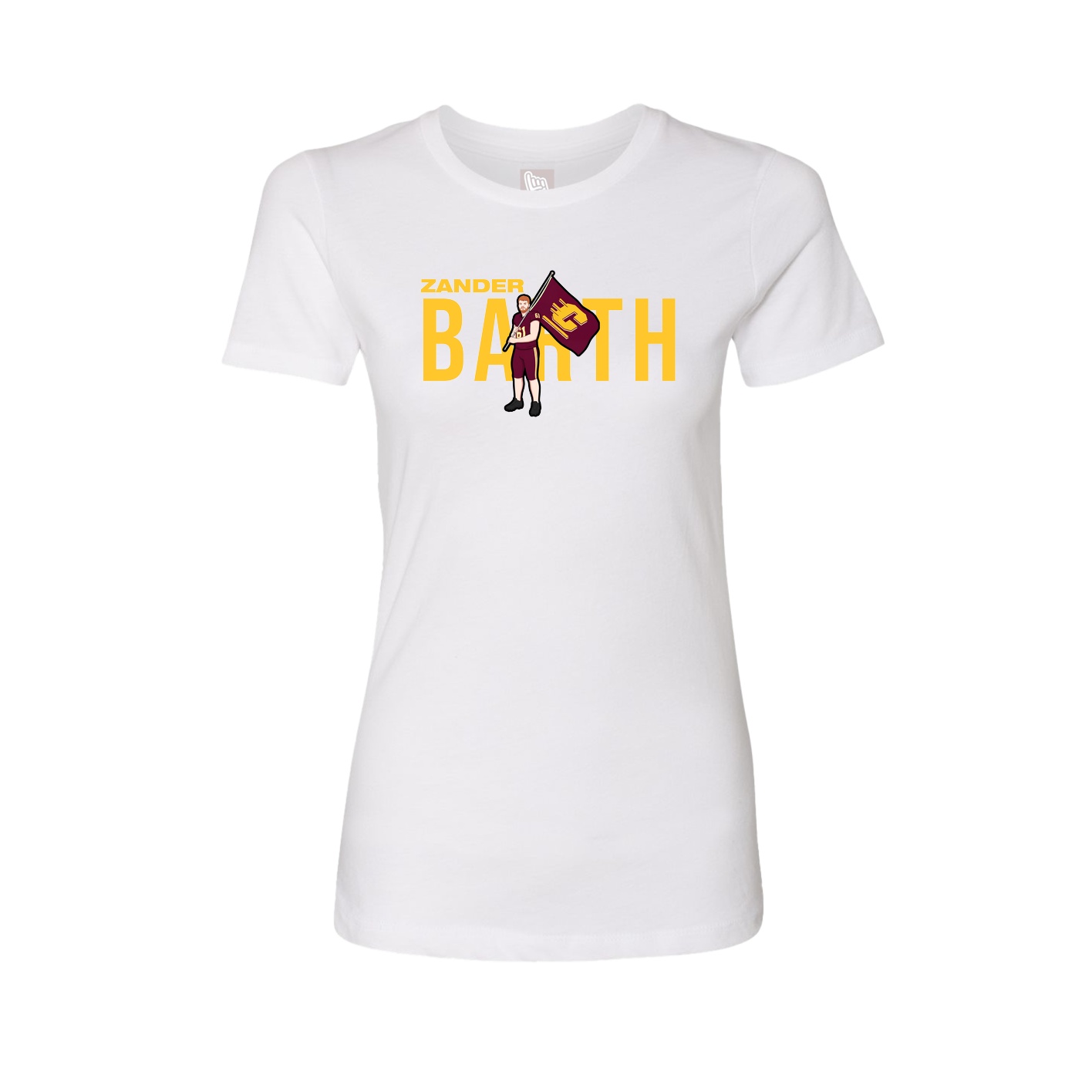 Womens Tee — Player Name in White