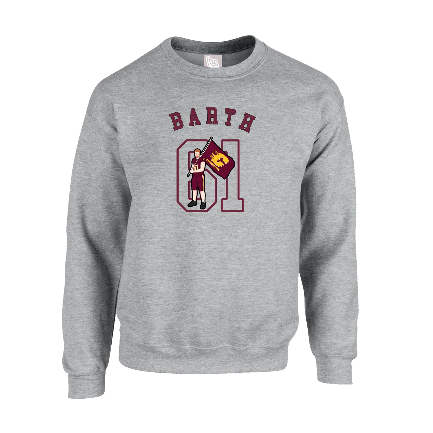 Fleece Crew — Shirsey Arch in Grey