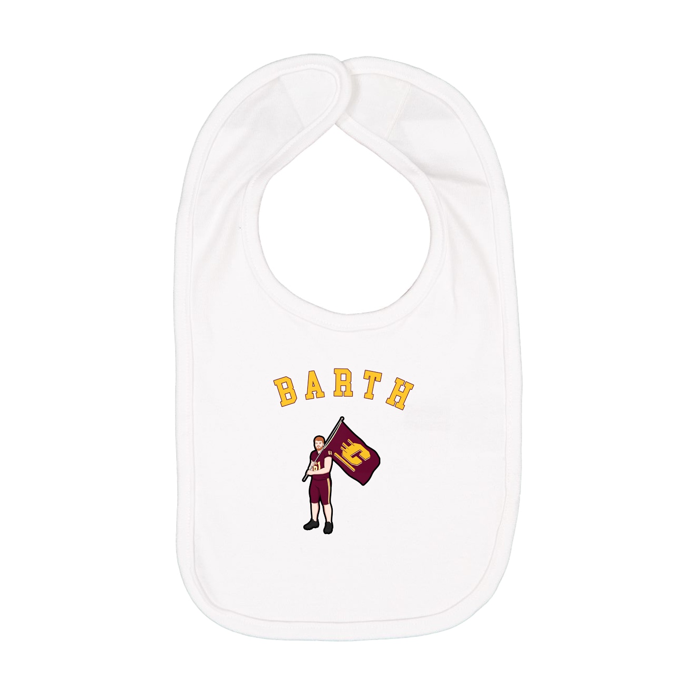 Infant Bib — Shirsey Arch in White