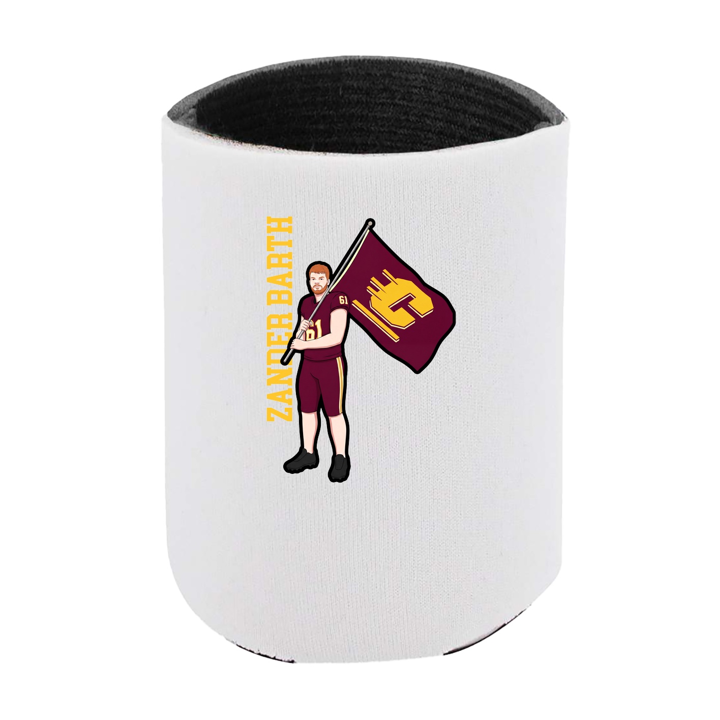 Can Holder — Name Vertical in White