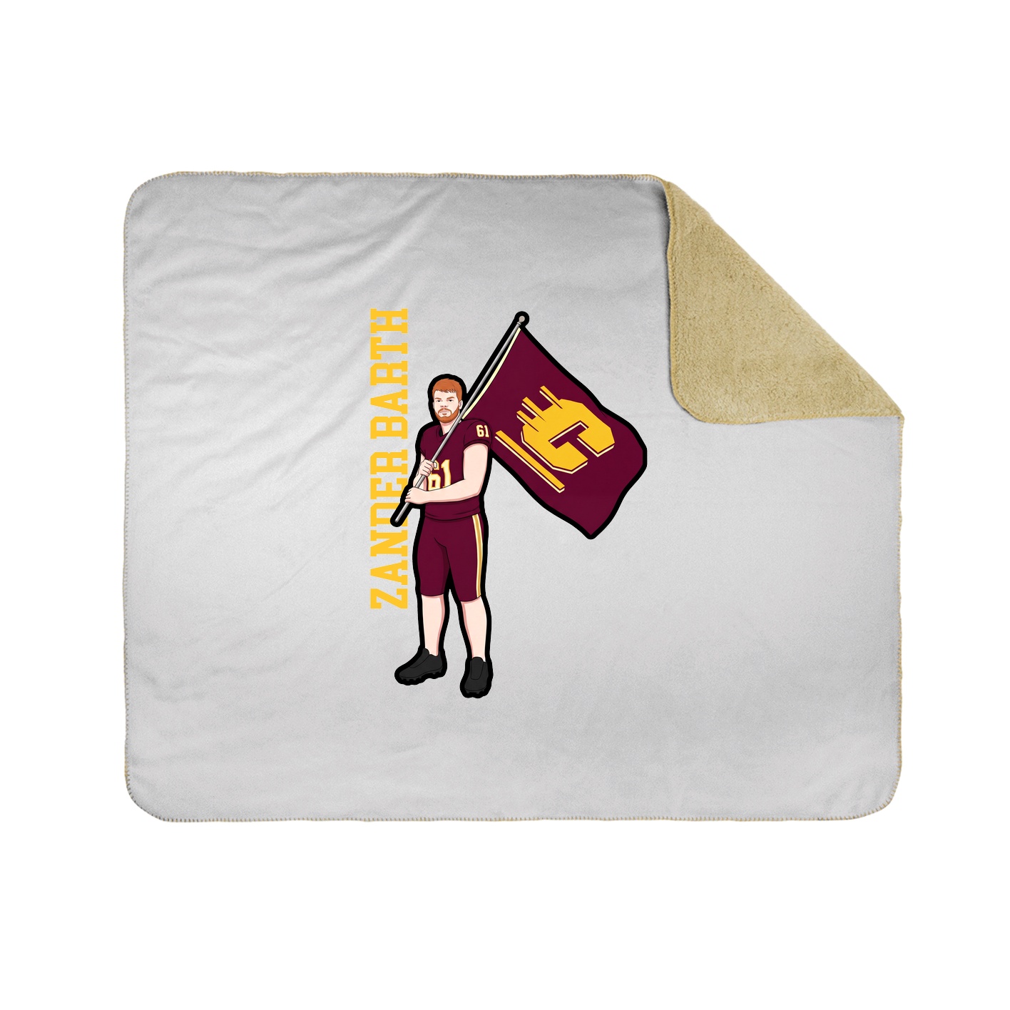 50x60 Sherpa Lined Throw Blanket
