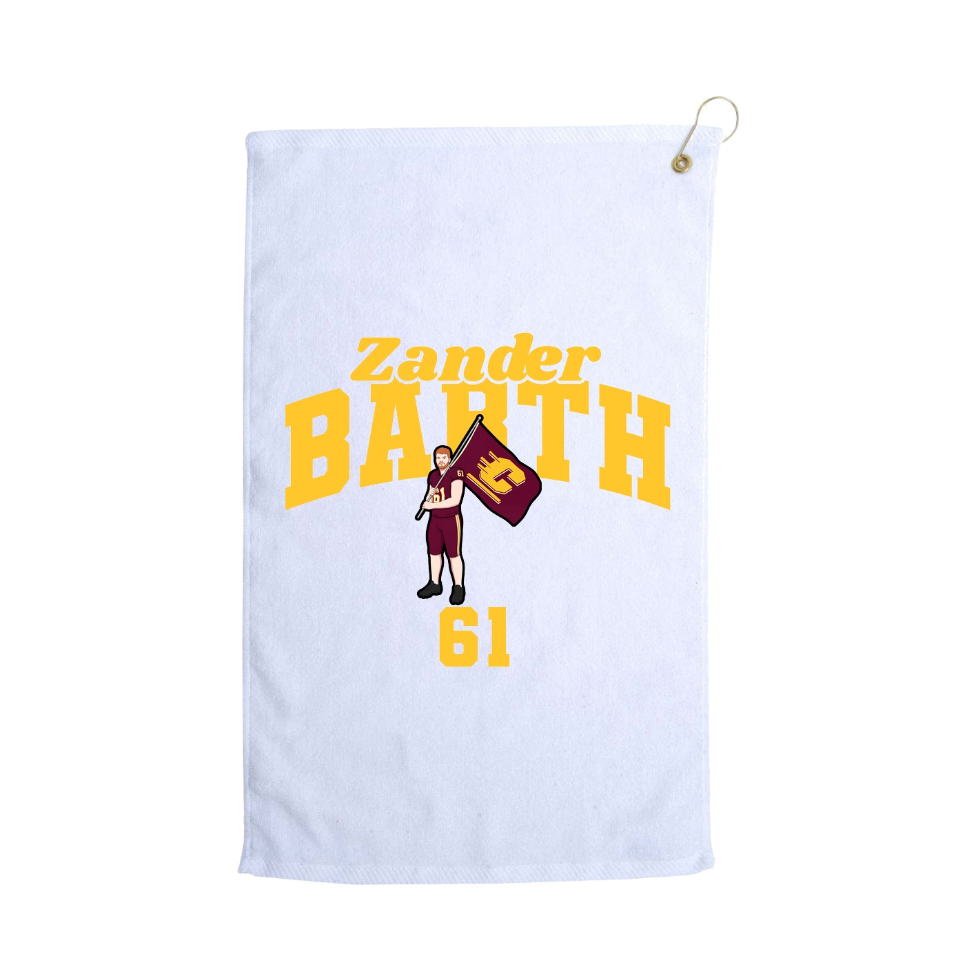 Golf Towel — Signature Arch in White
