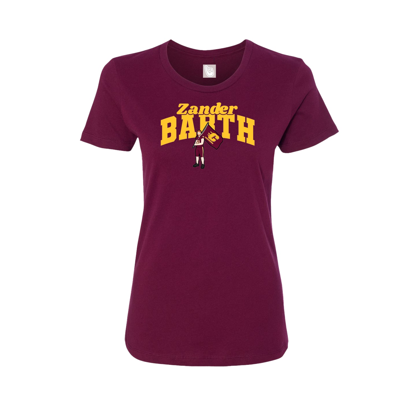 Womens Tee — Signature Arch in Maroon
