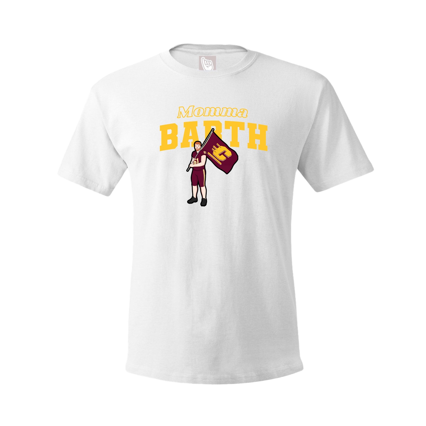 Youth Tee — Mothers Day Block in White