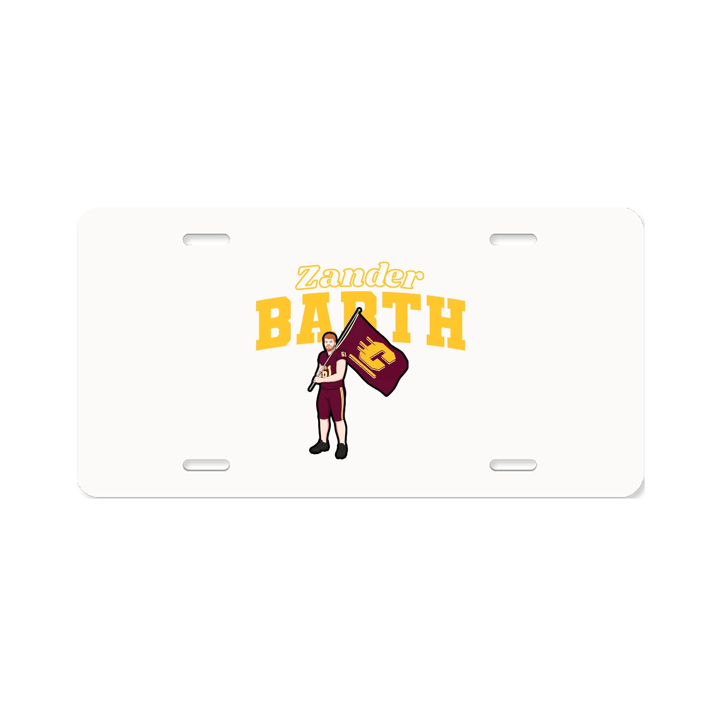 License Plate — Name Arch in Classic
