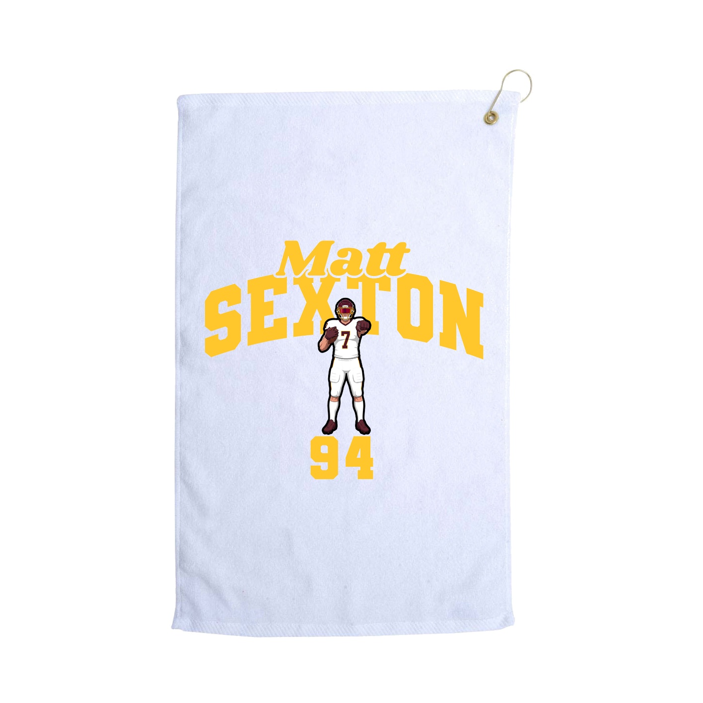 Golf Towel — Signature Arch in White