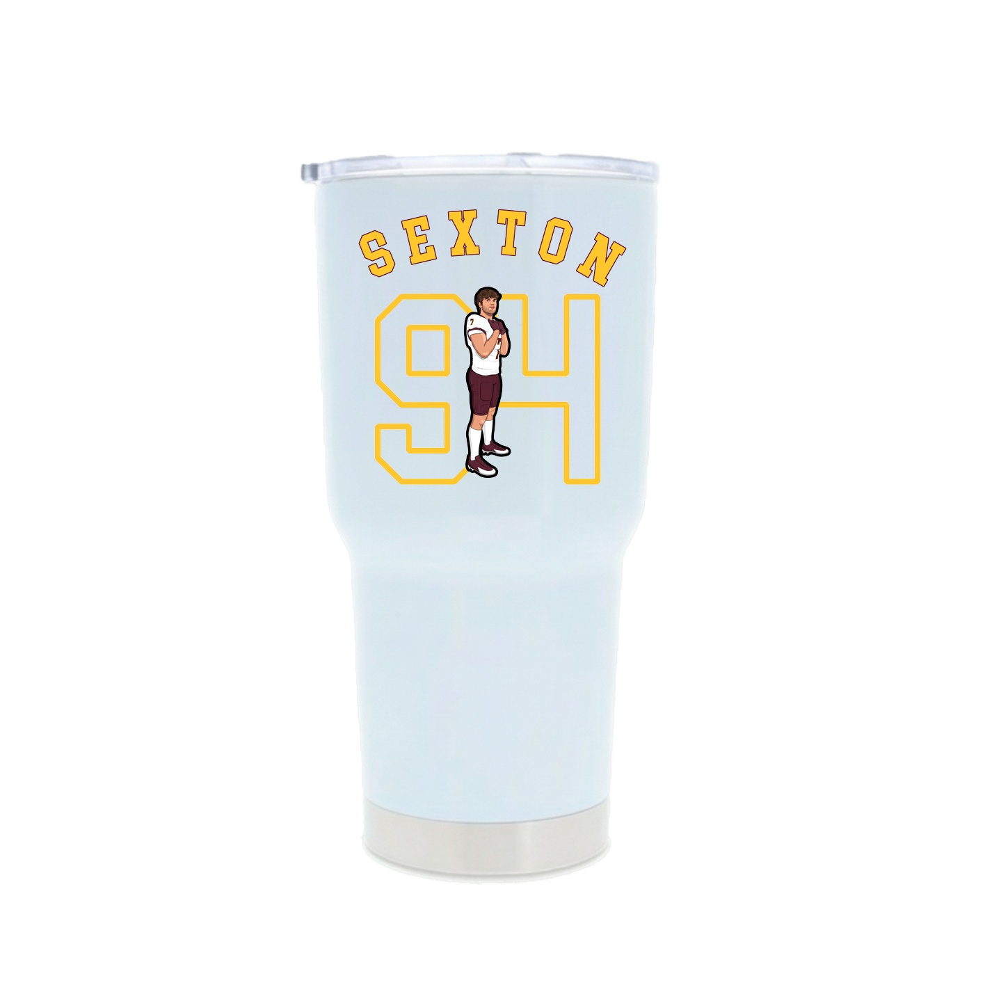30oz Stainless Steel Tumbler — Shirsey Arch in White