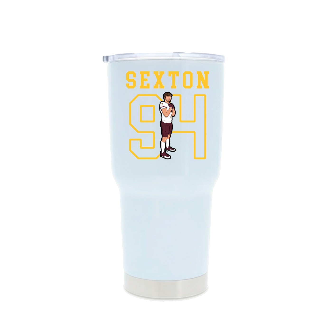 30oz Stainless Steel Tumbler — Shirsey in White