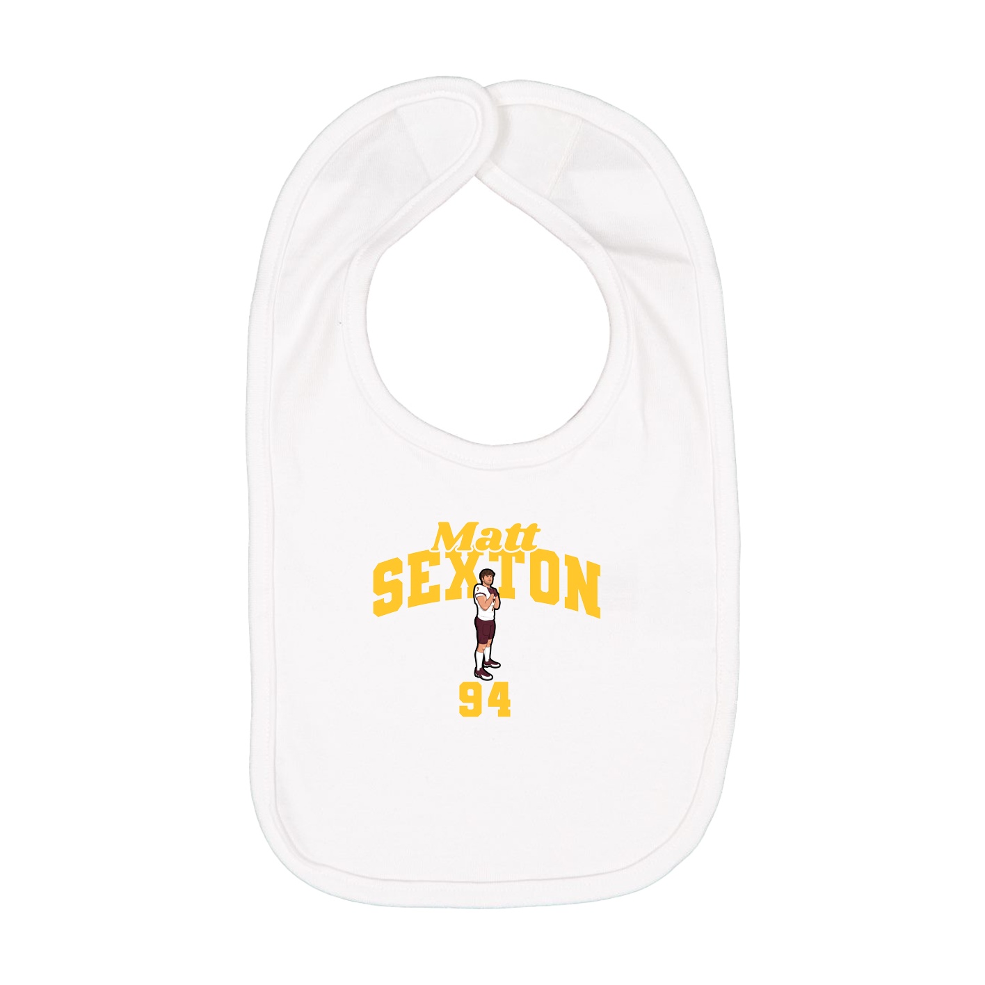 Infant Bib — Signature Arch in White
