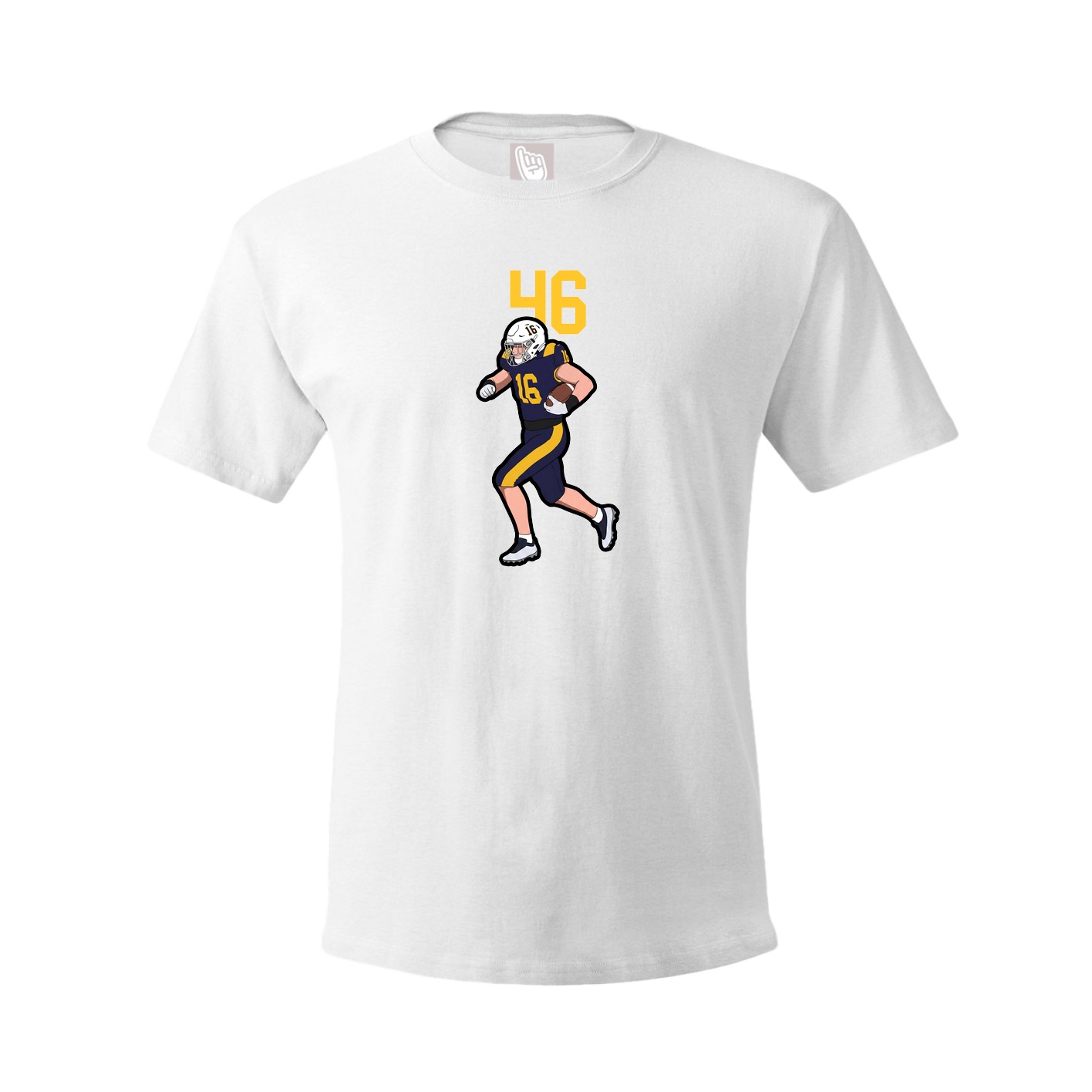 Youth Tee — Number Top in White