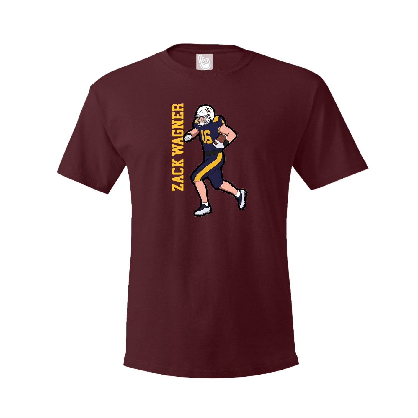 Tee — Name Vertical in Maroon