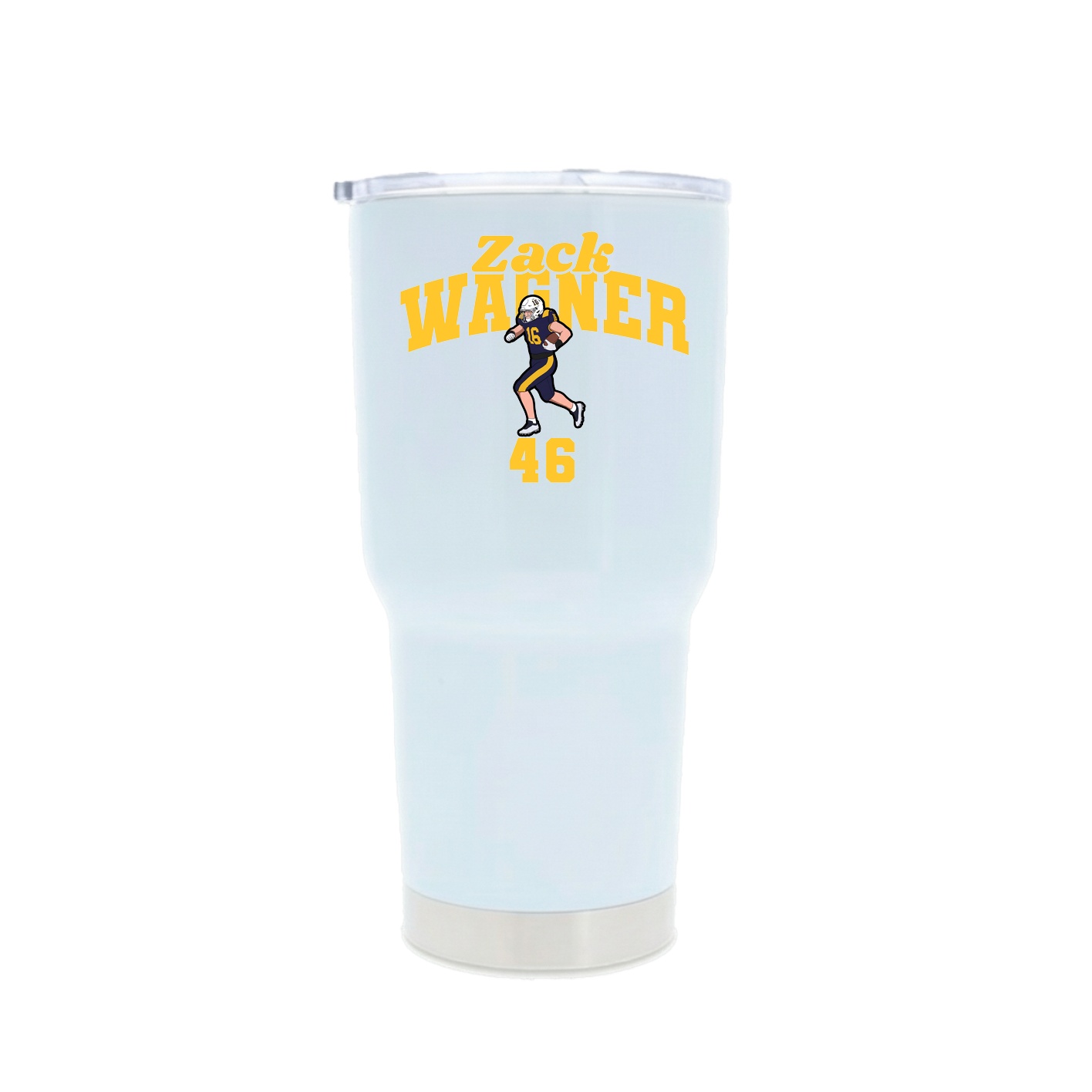 30oz Stainless Steel Tumbler — Signature Arch in White