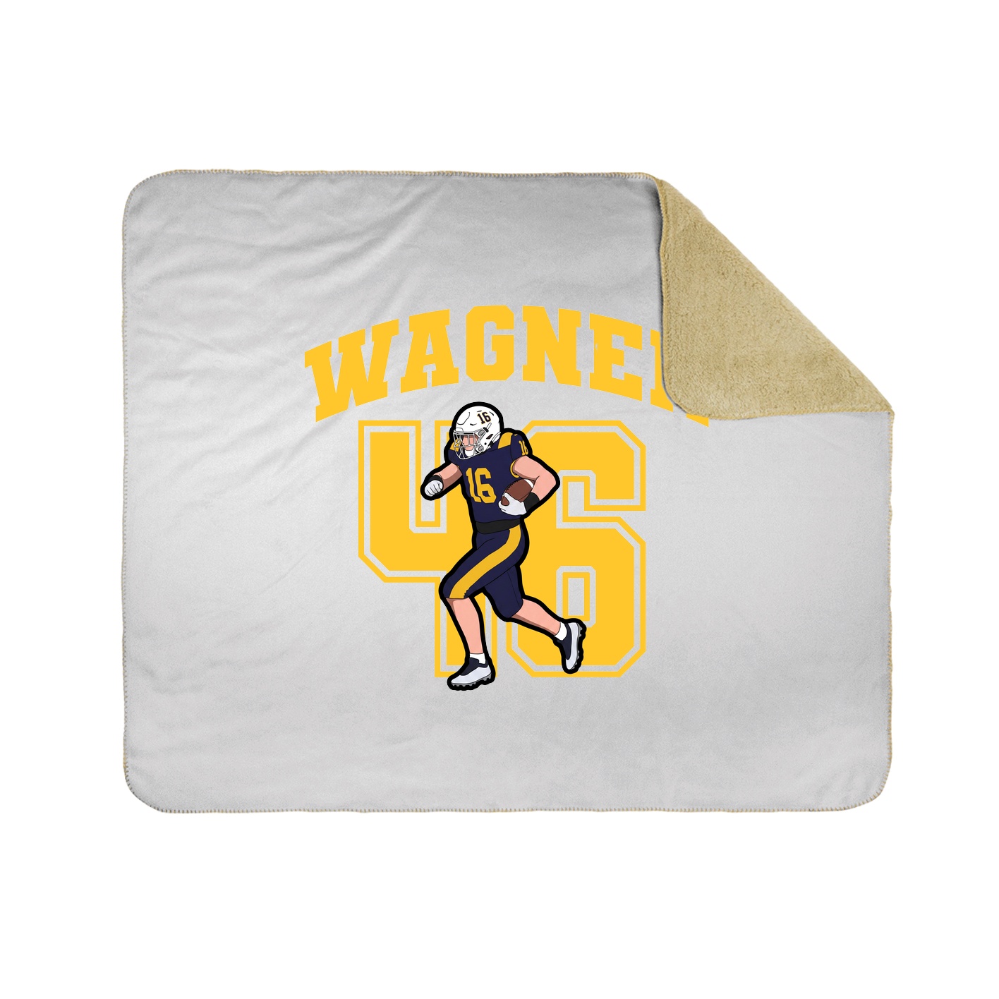 Throw Blanket — Number in White