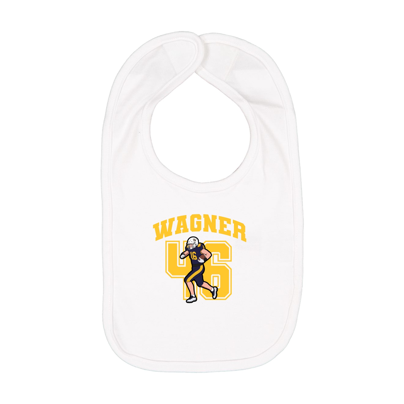 Infant Bib — Number in White
