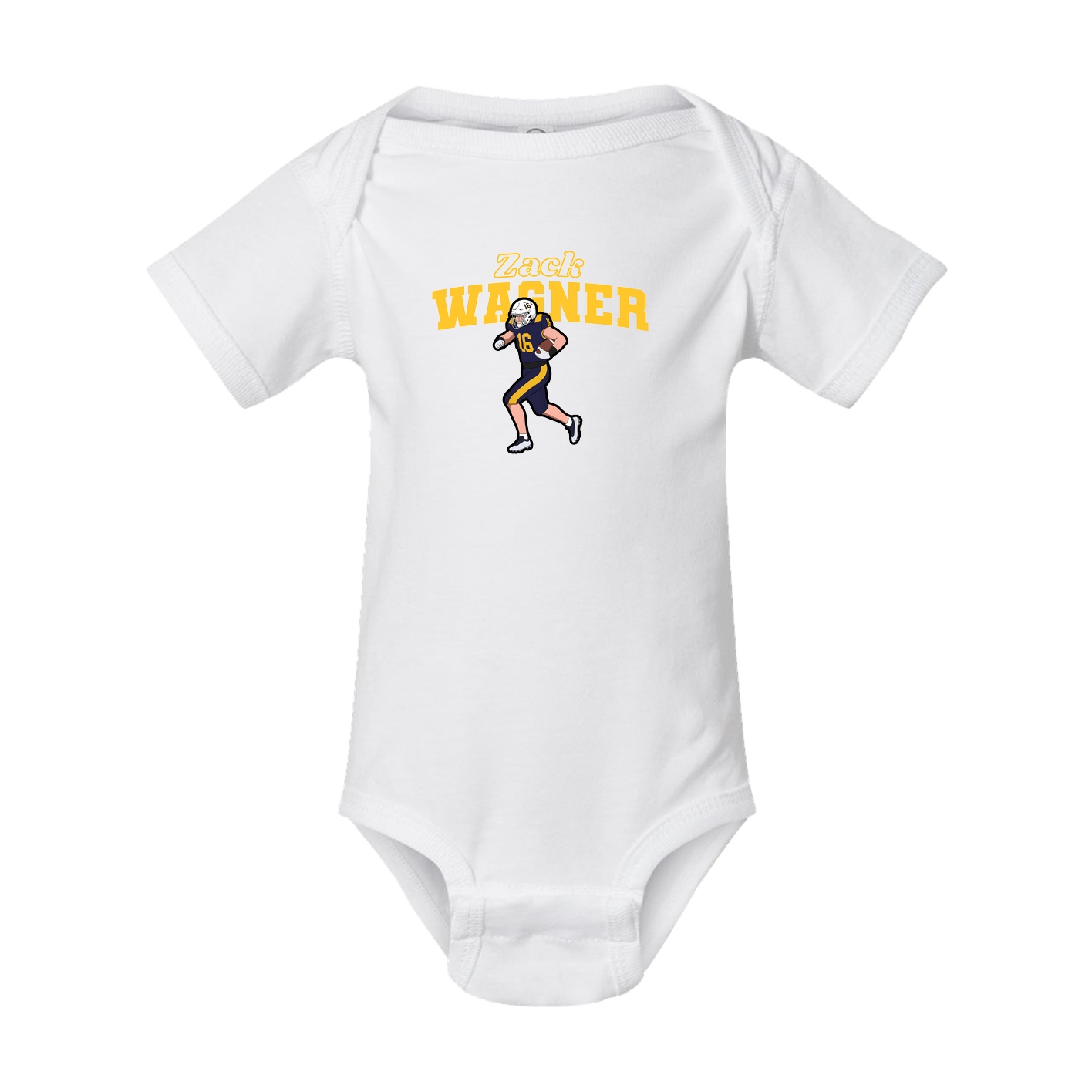 Baby Onesie — Name Arch in White