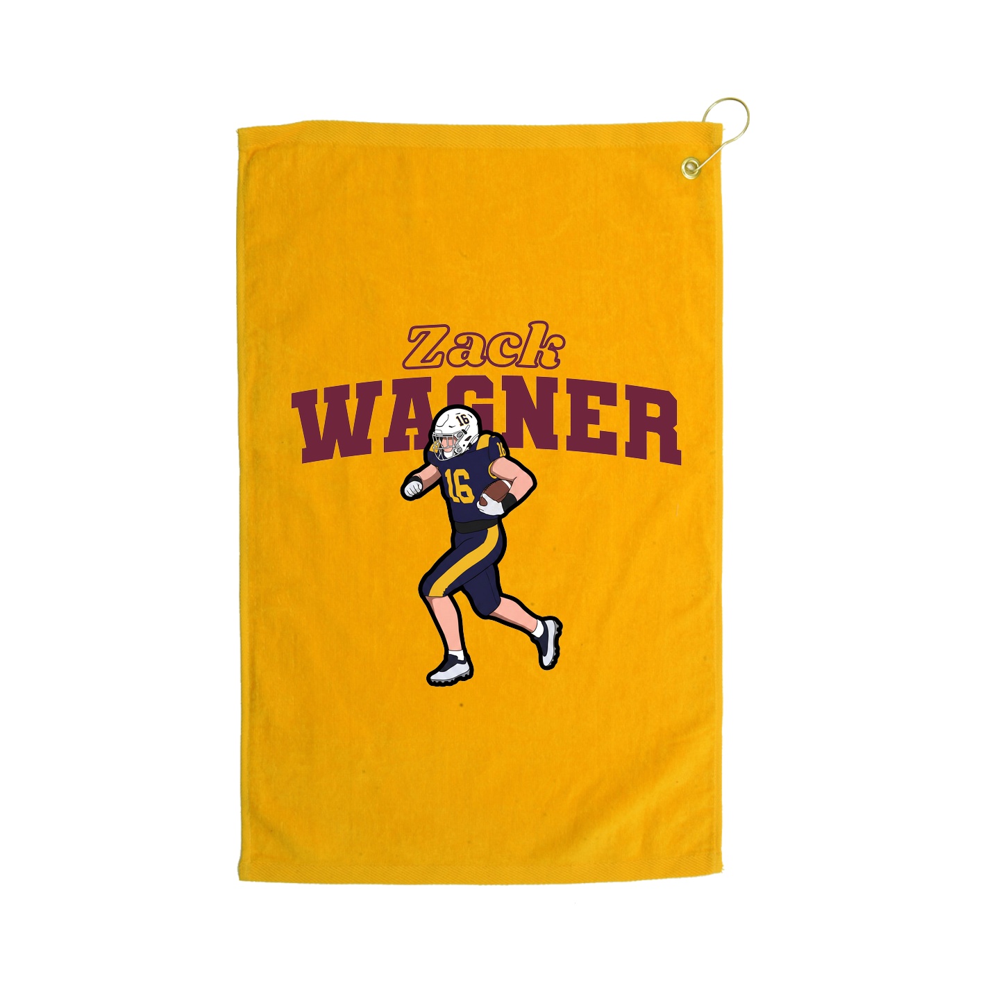 Golf Towel — Name Arch in Gold