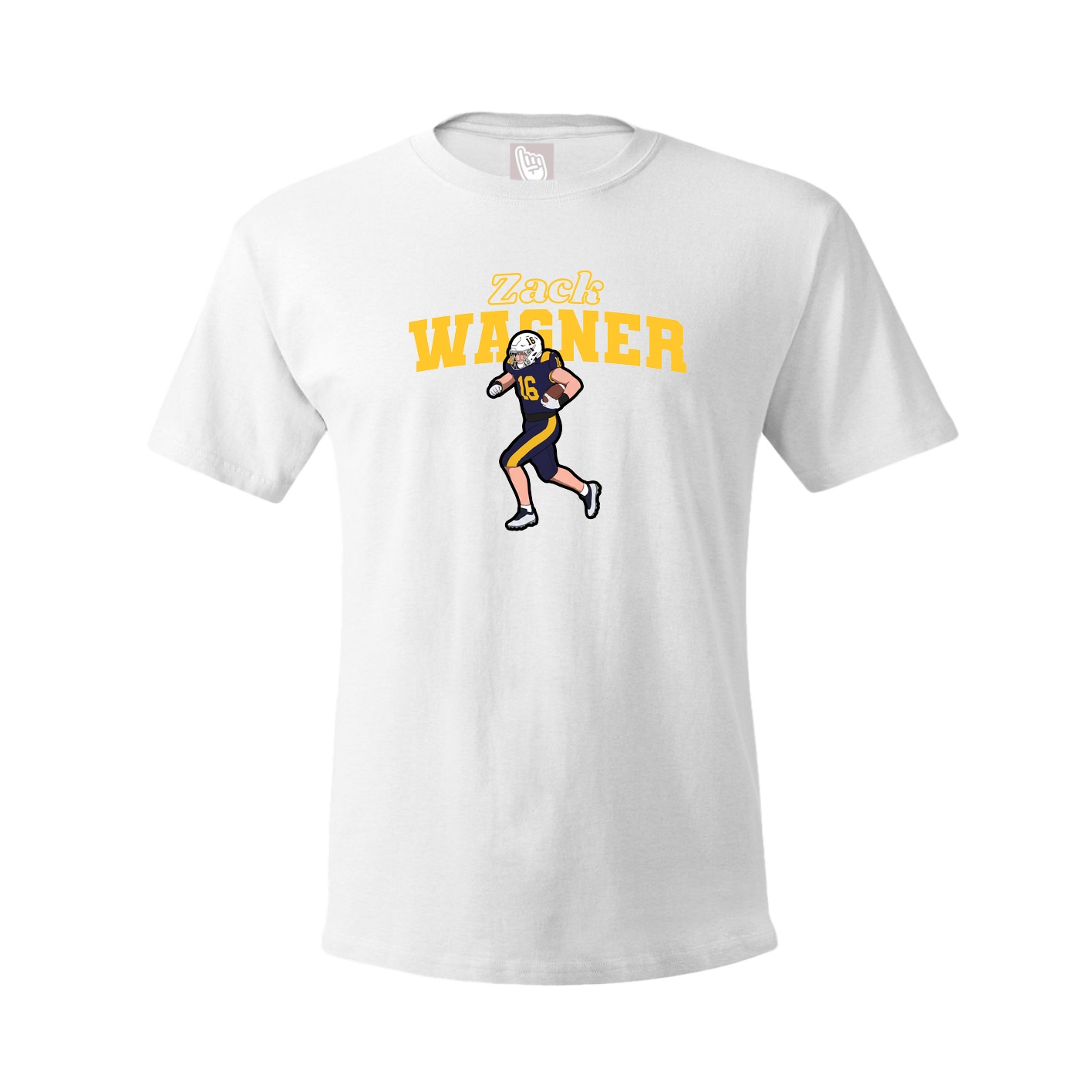 Youth Tee — Name Arch in White