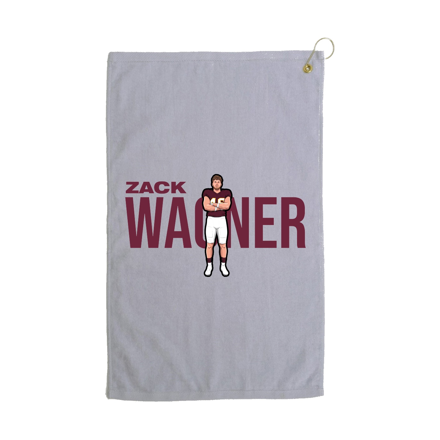 Golf Towel — Player Name in Grey