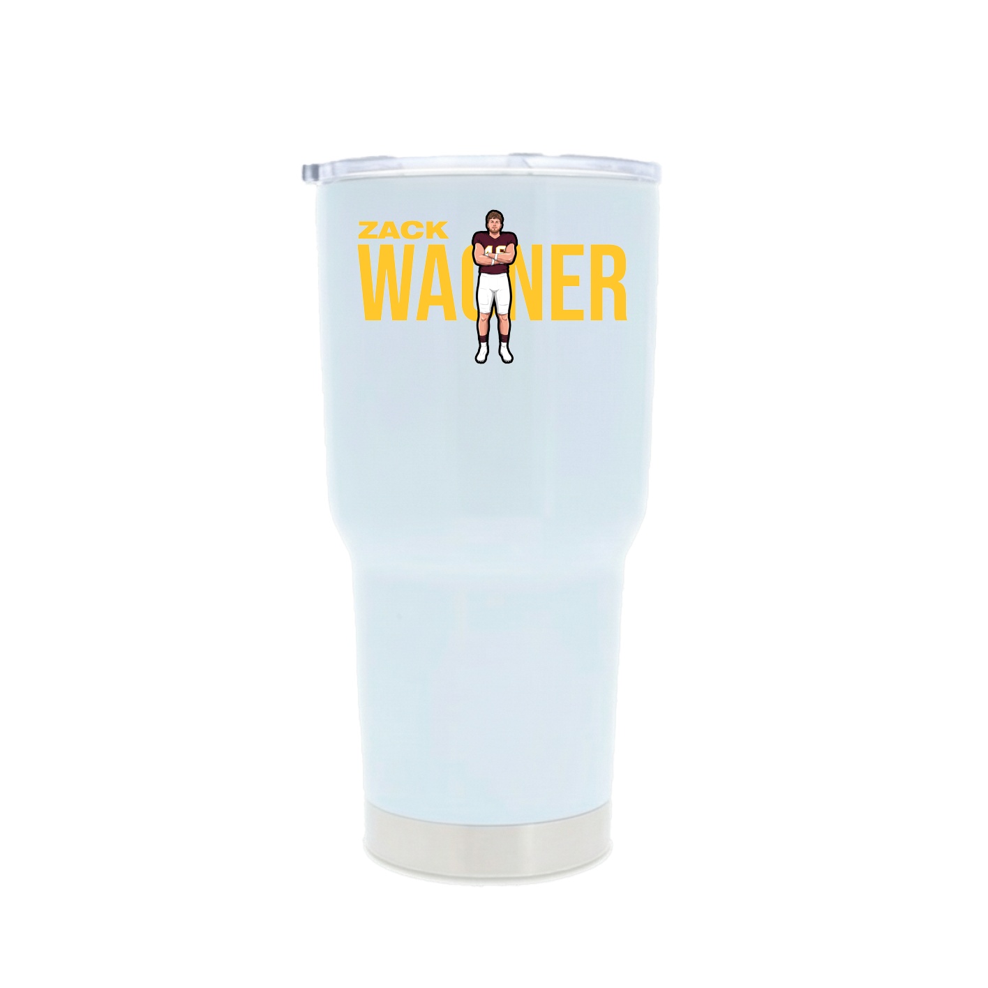 30oz Stainless Steel Tumbler — Player Name in White