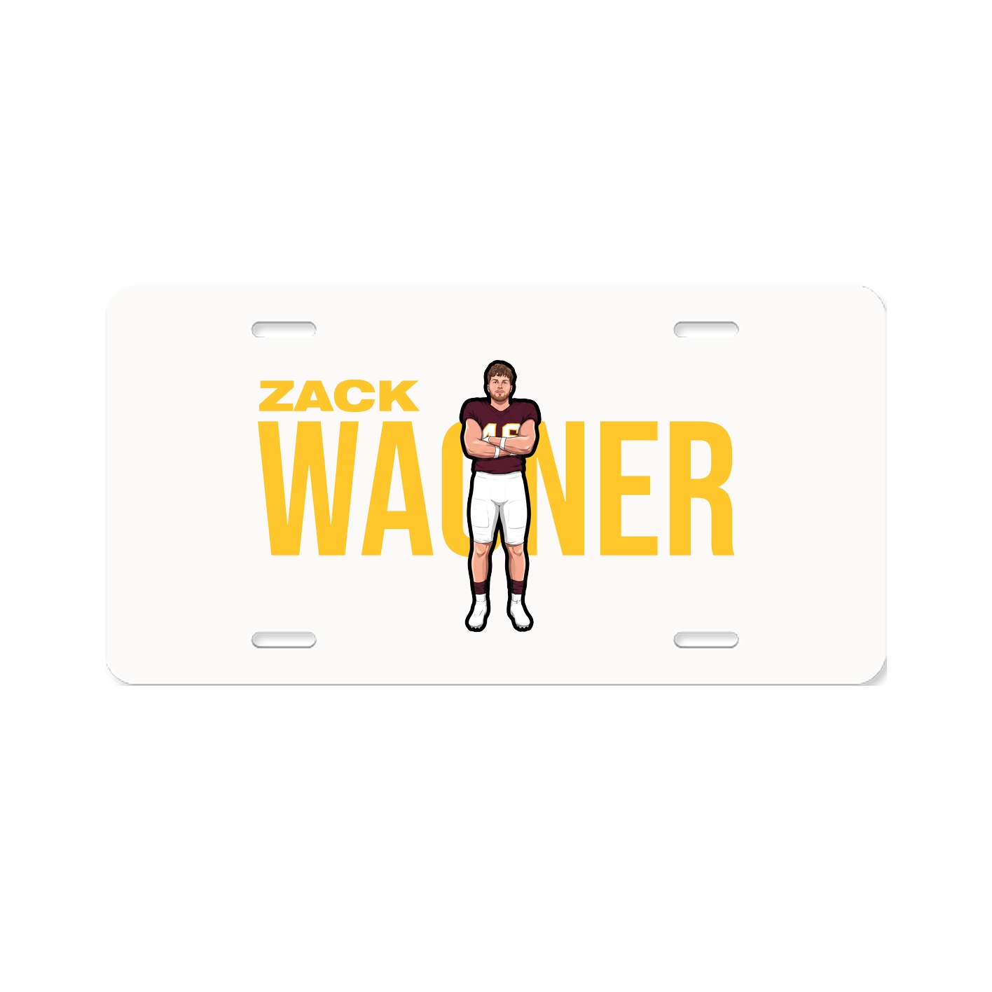 License Plate — Player Name in Classic