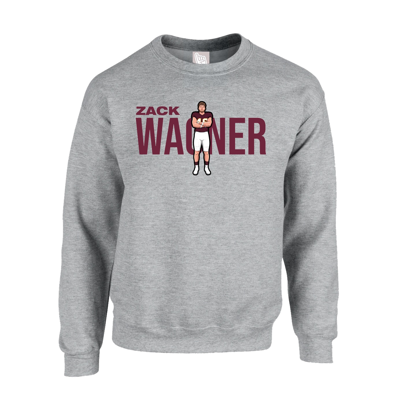 Fleece Crew — Player Name in Grey
