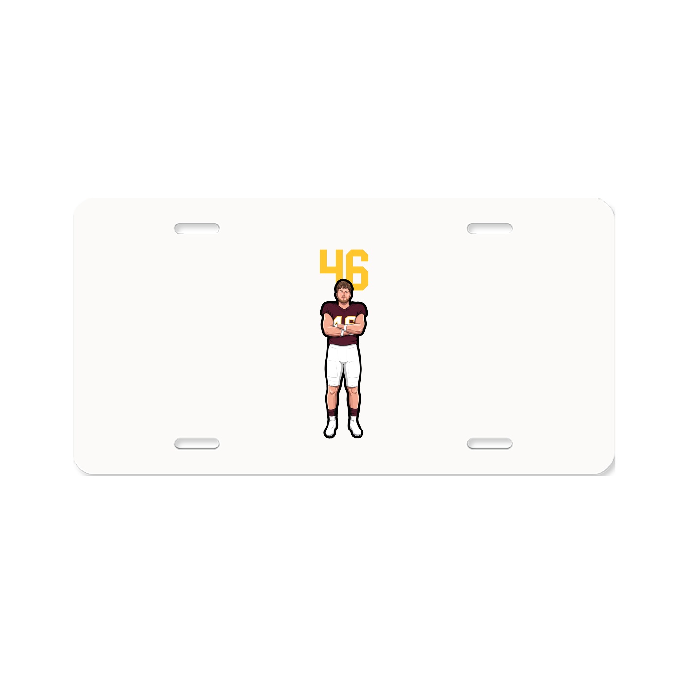 License Plate — Number Top in Classic