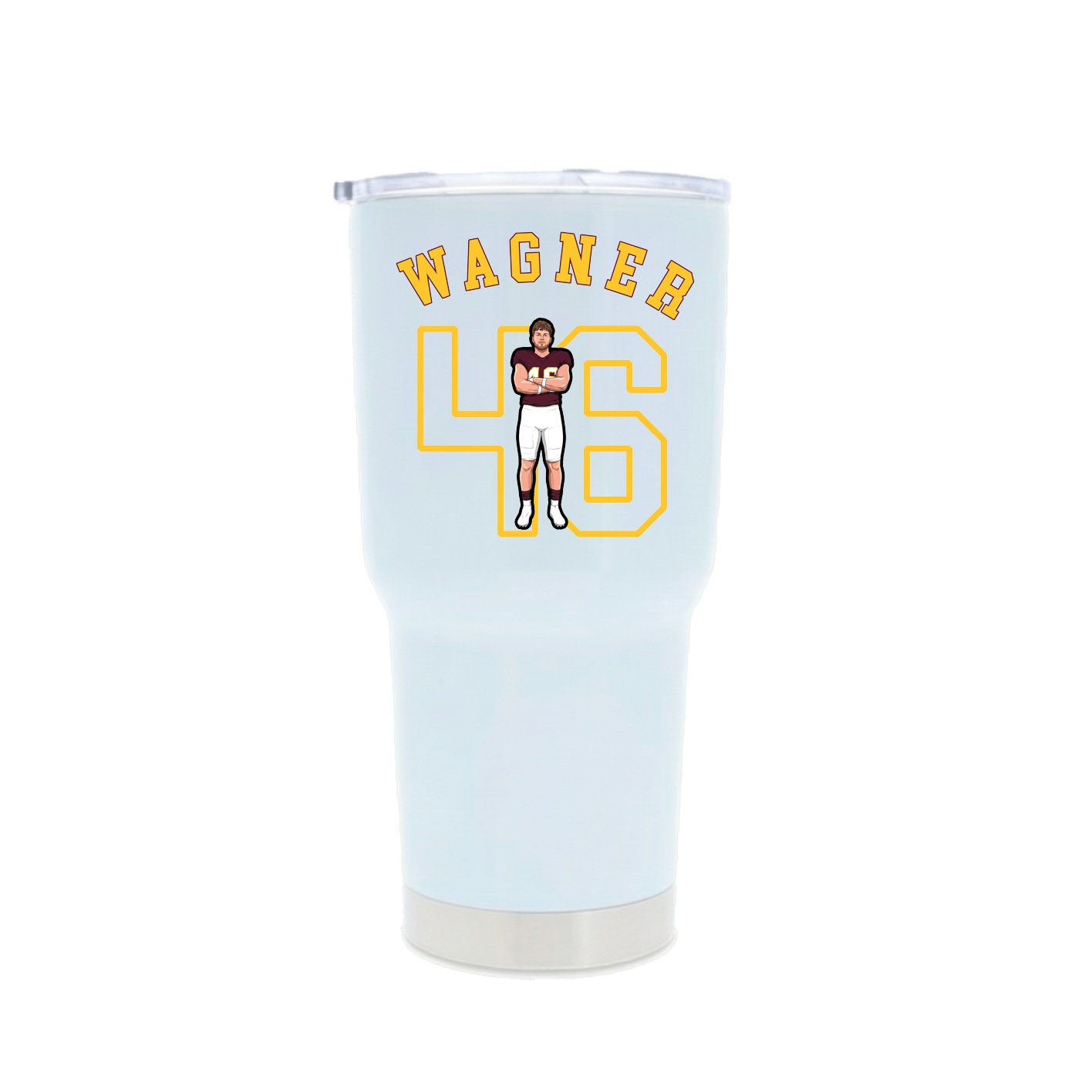 30oz Stainless Steel Tumbler — Shirsey Arch in White