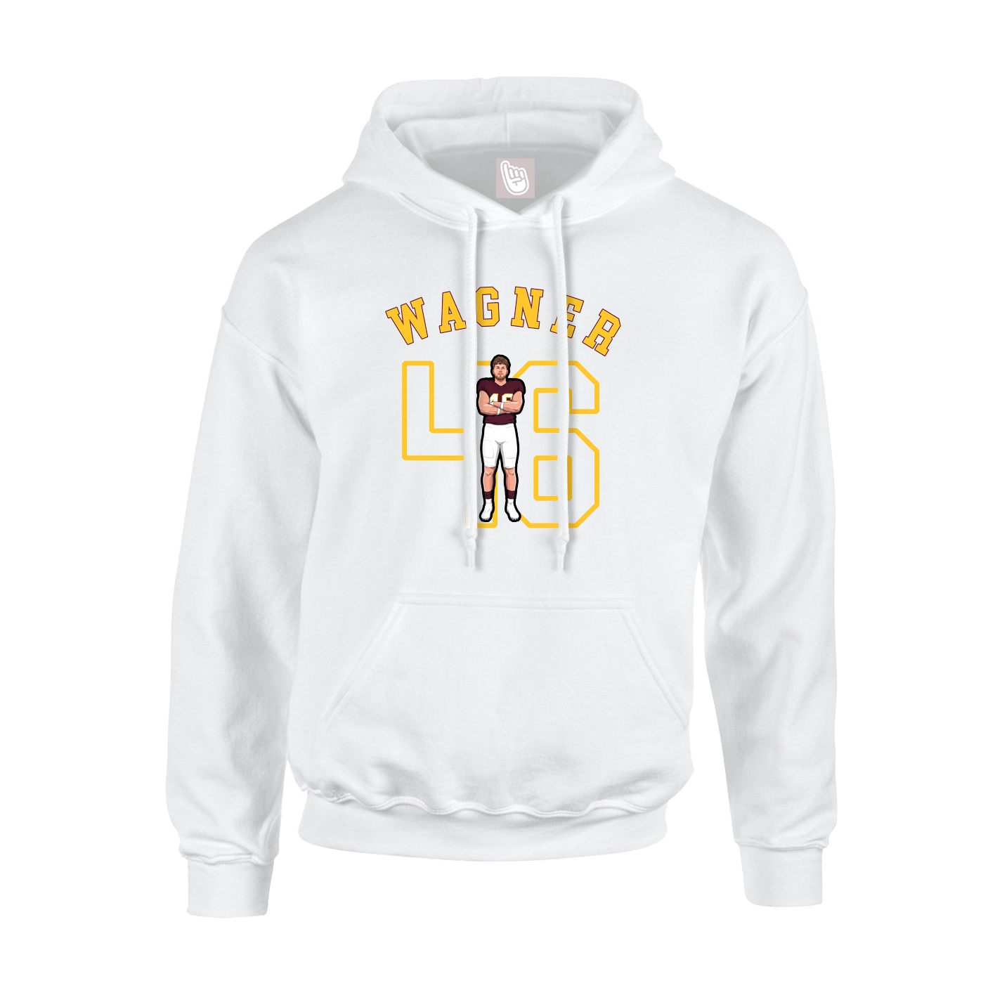 Youth Hoodie — Shirsey Arch in White