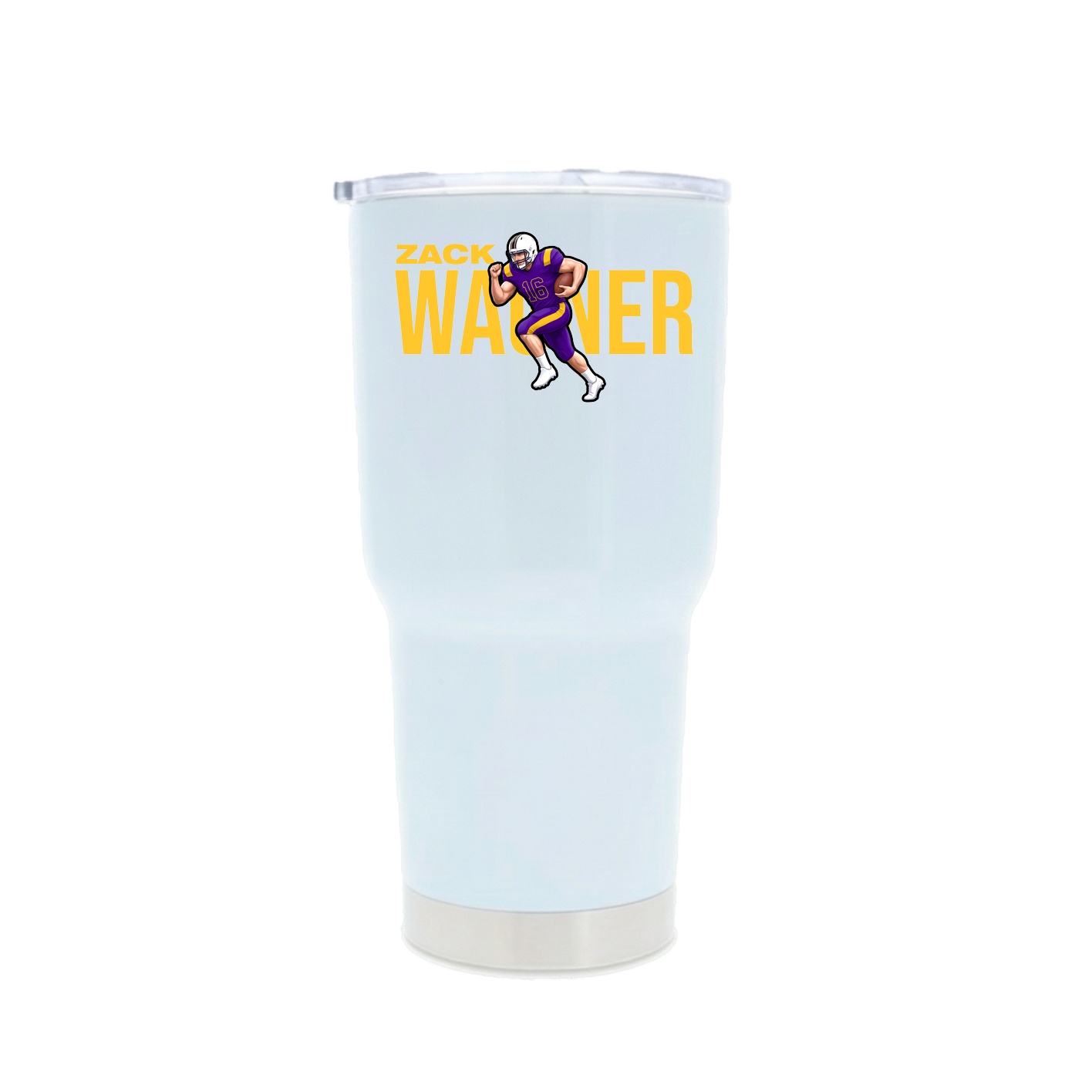 30oz Stainless Steel Tumbler — Player Name in White