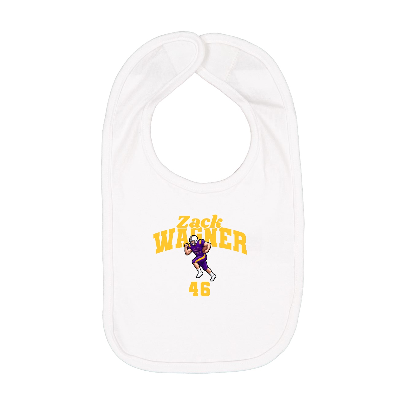 Infant Bib — Signature Arch in White