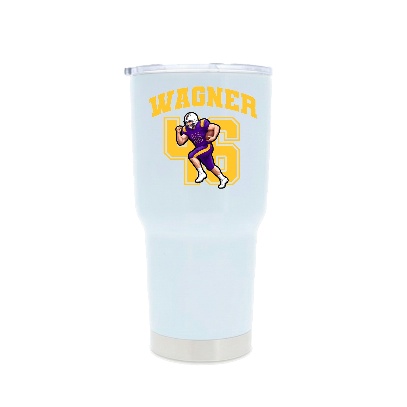 30oz Stainless Steel Tumbler — Number in White