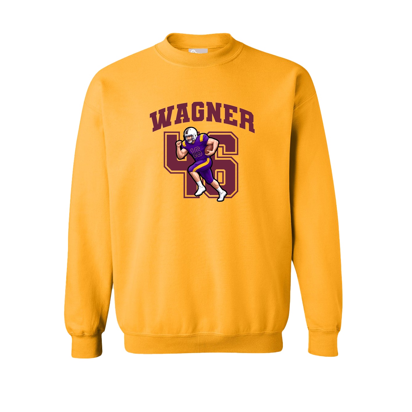 Fleece Crew — Number in Gold