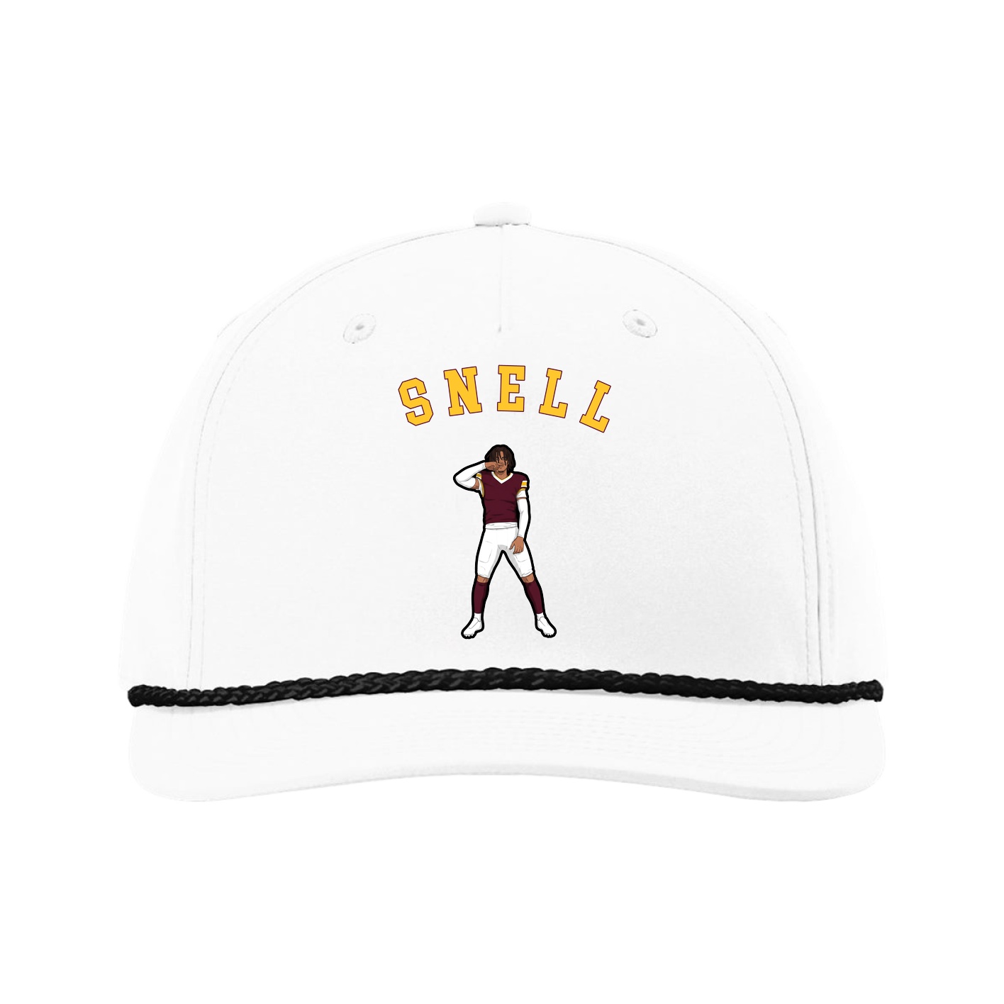 Five-Panel Classic Rope Cap — Shirsey Arch in White