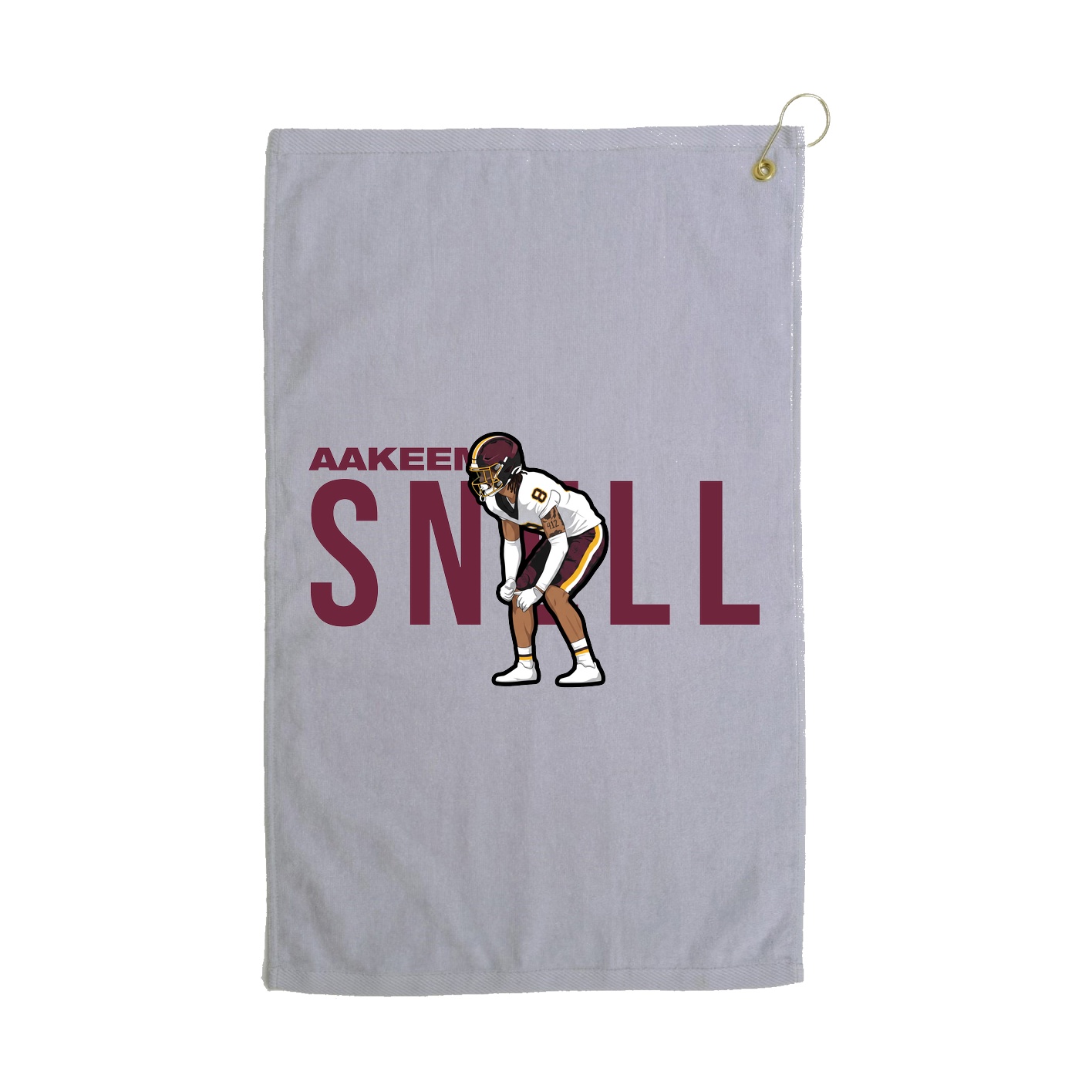 Golf Towel — Player Name in Grey