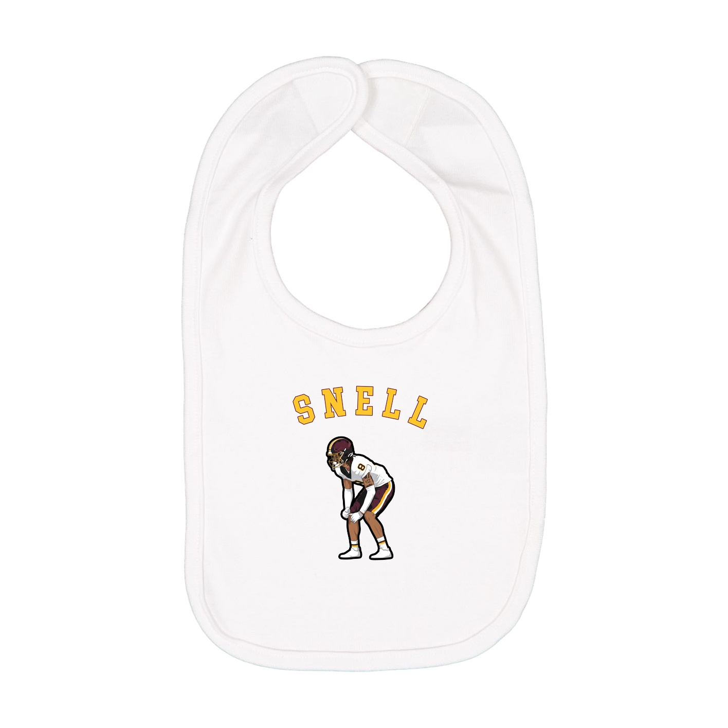 Infant Bib — Shirsey Arch in White