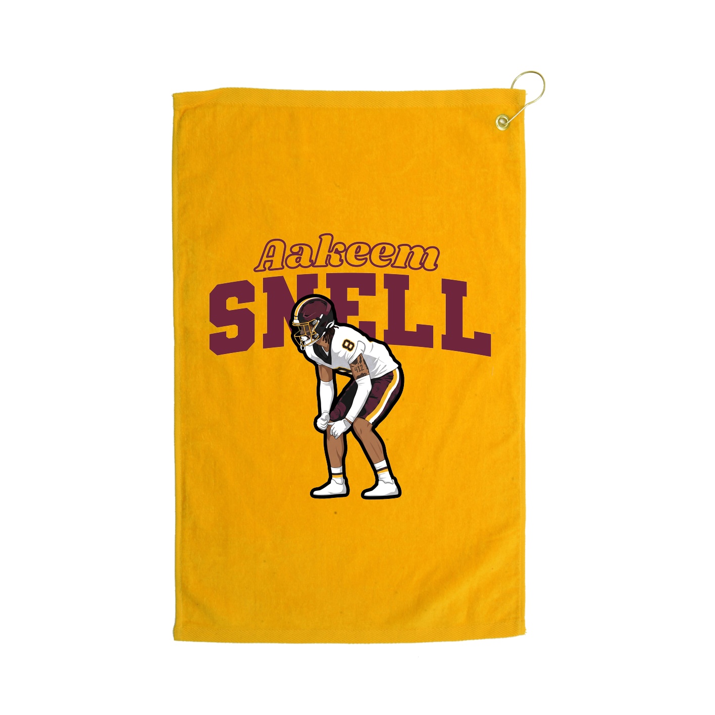 Golf Towel — Name Arch in Gold