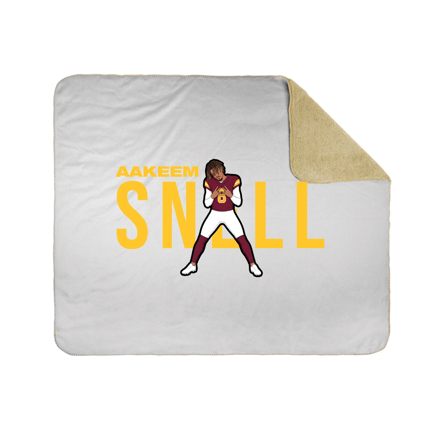 Throw Blanket — Player Name in White