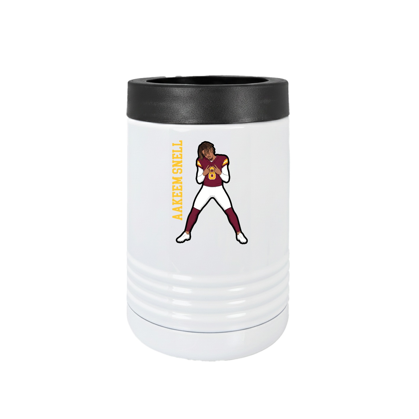 Beverage Holder — Name Vertical in White