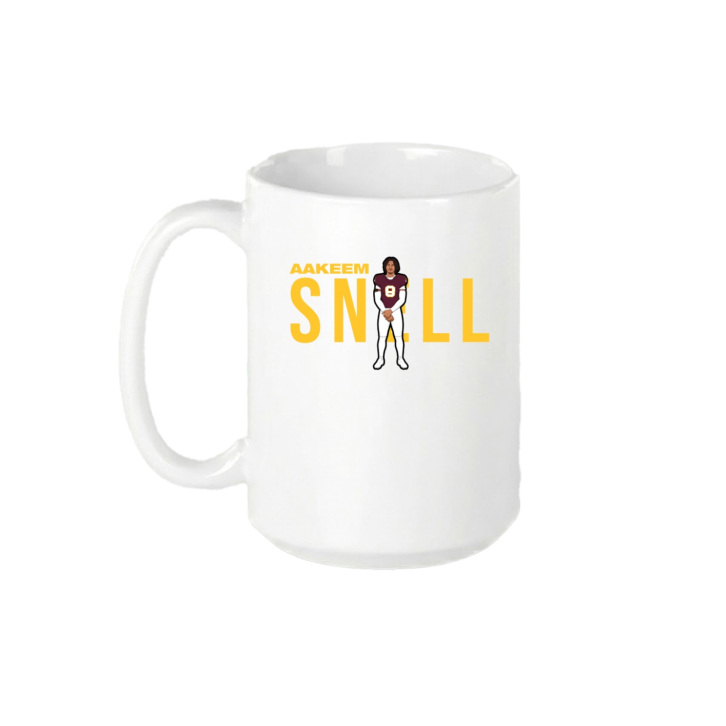 15oz Coffee Mug — Player Name in White