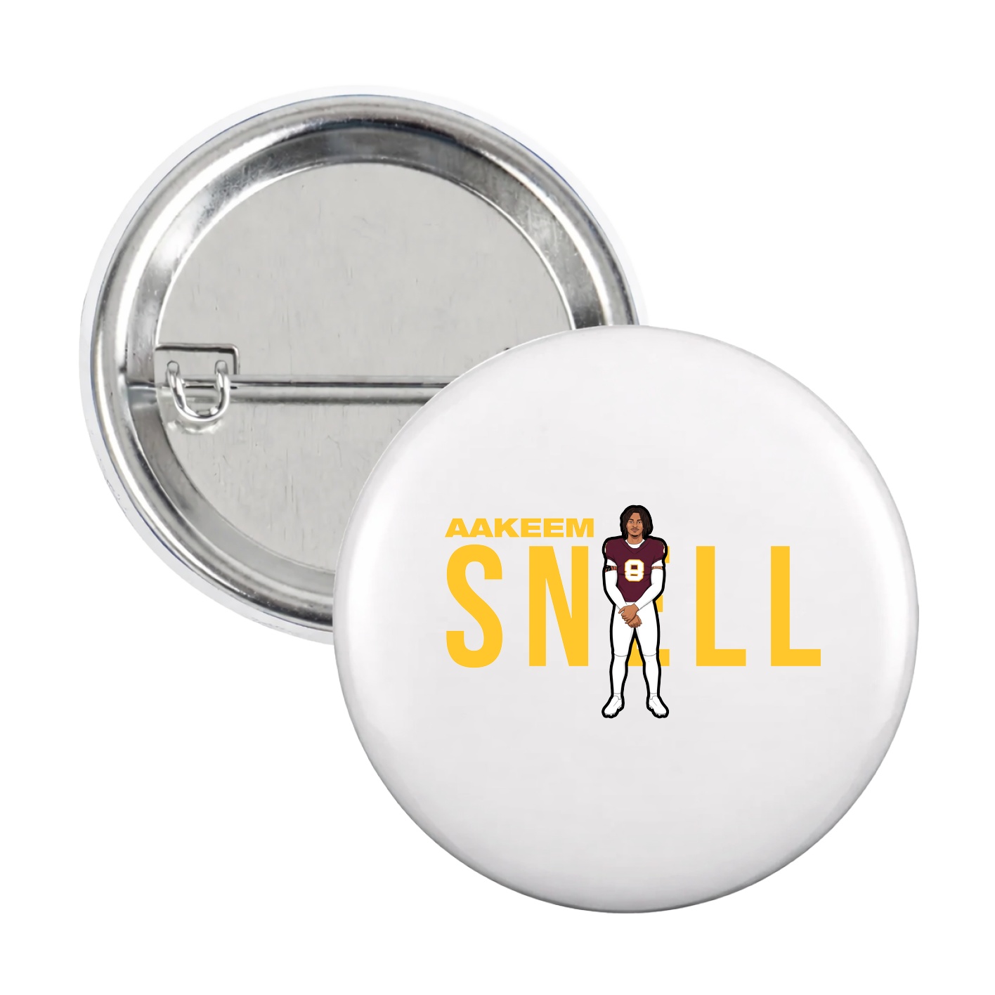 Game Day Button — Player Name in White