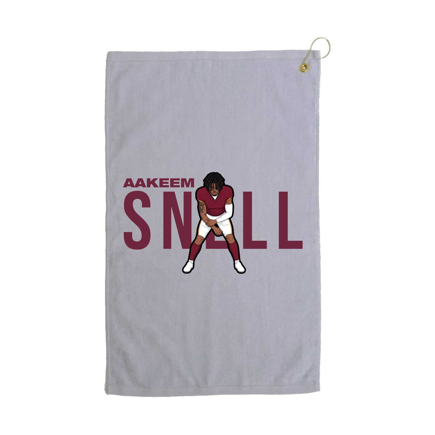 Golf Towel — Player Name in Grey