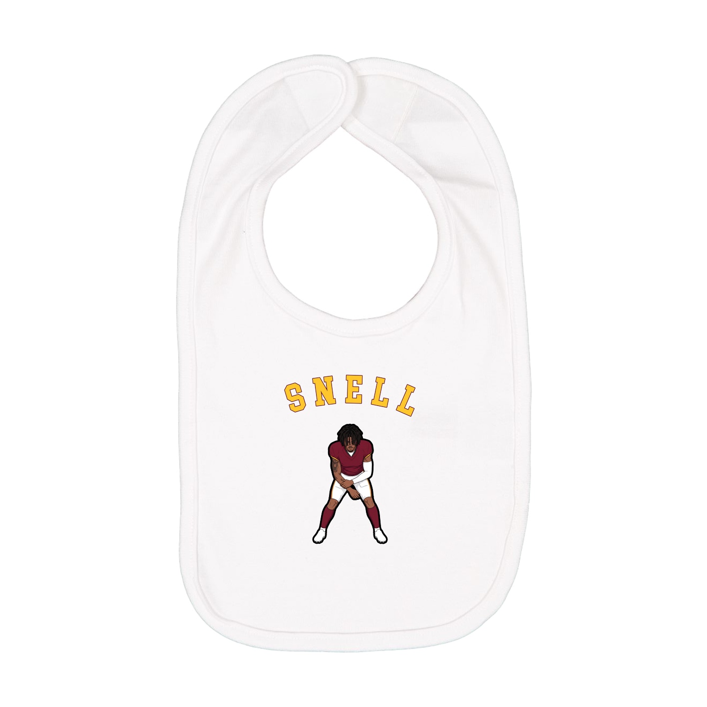 Infant Bib — Shirsey Arch in White