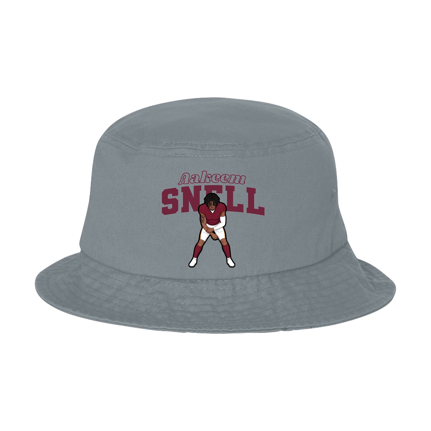 Bucket Cap — Name Arch in Grey