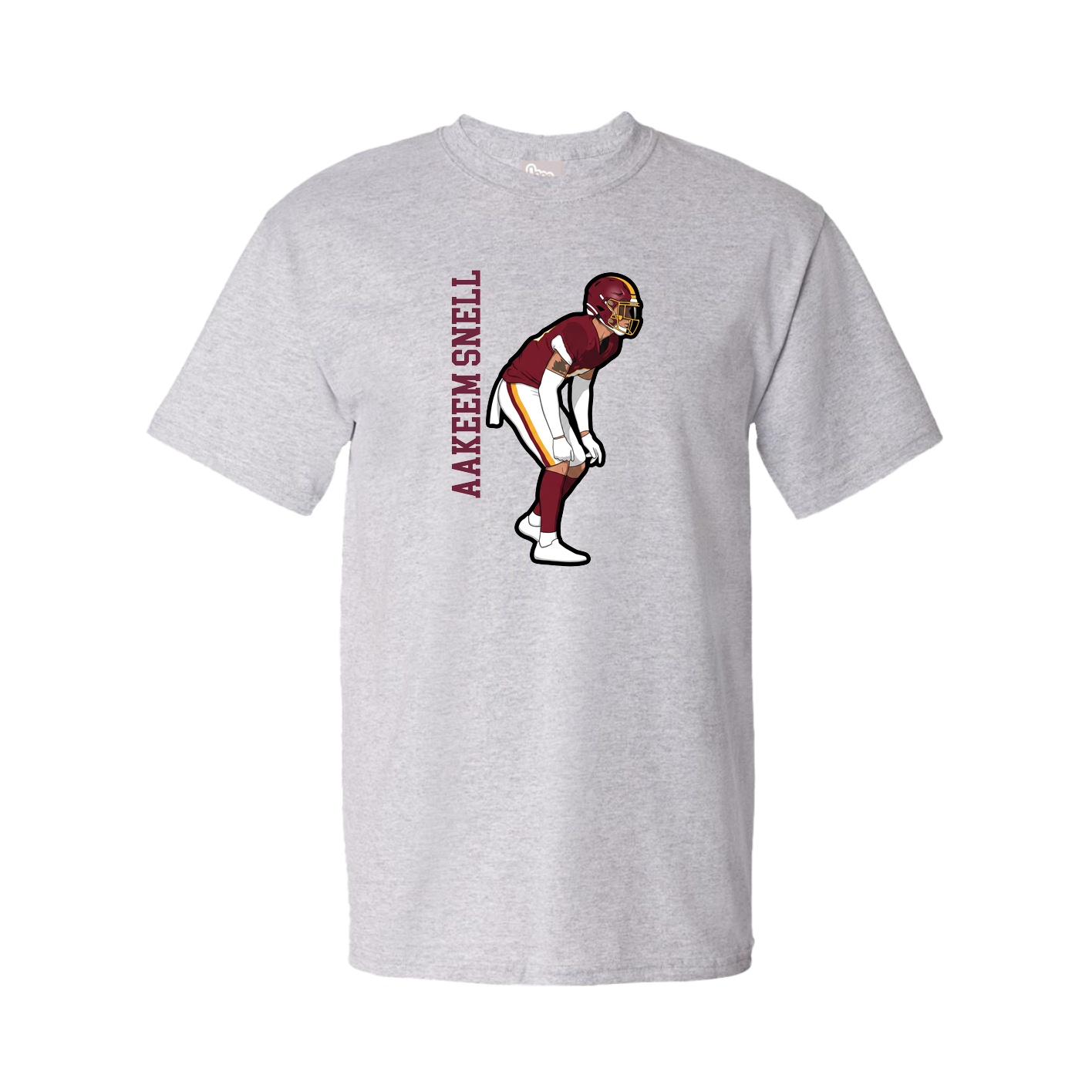 Youth Tee — Name Vertical in Grey
