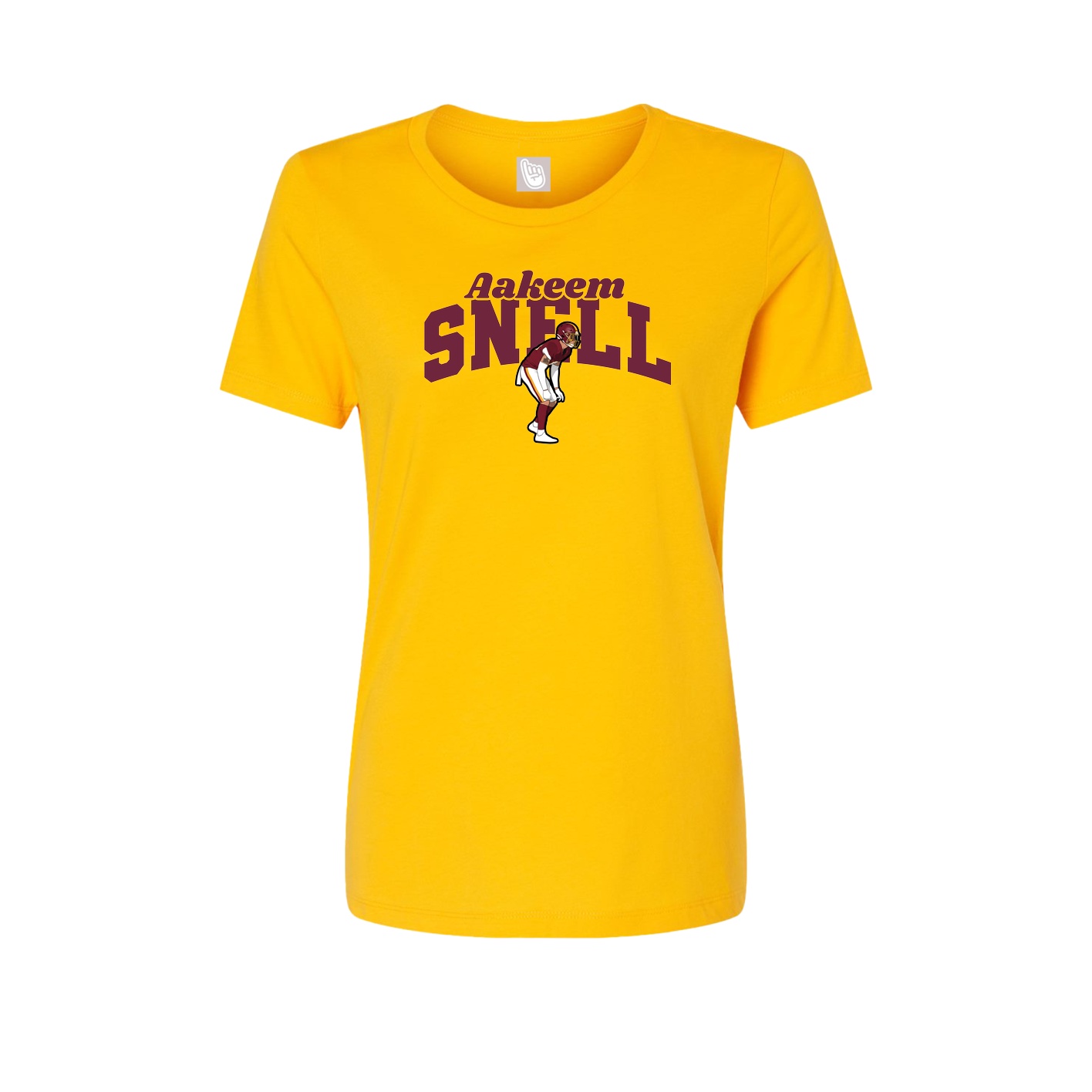 Fitted Women's Tee — Signature Arch in Gold