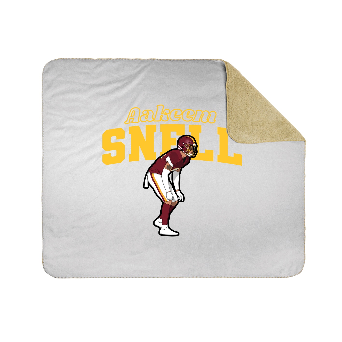 Throw Blanket — Name Arch in White