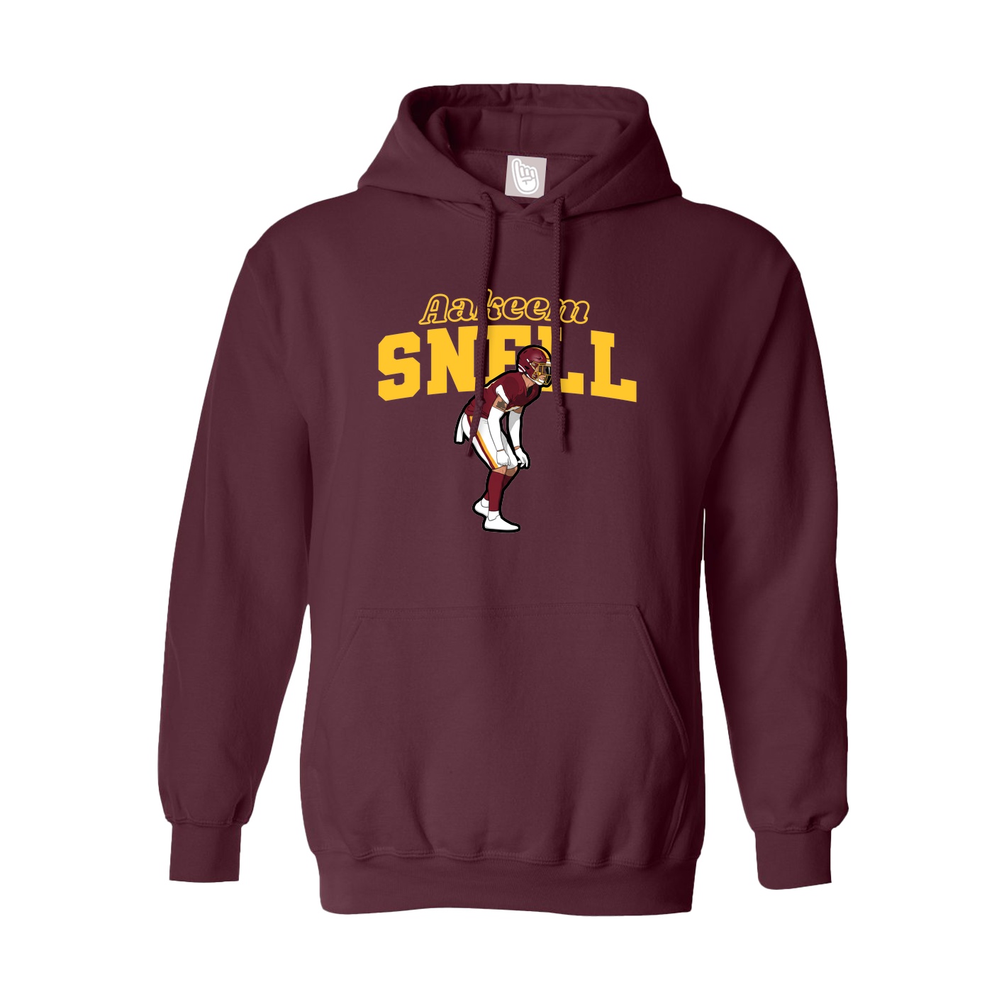 Hoodie — Name Arch in Maroon