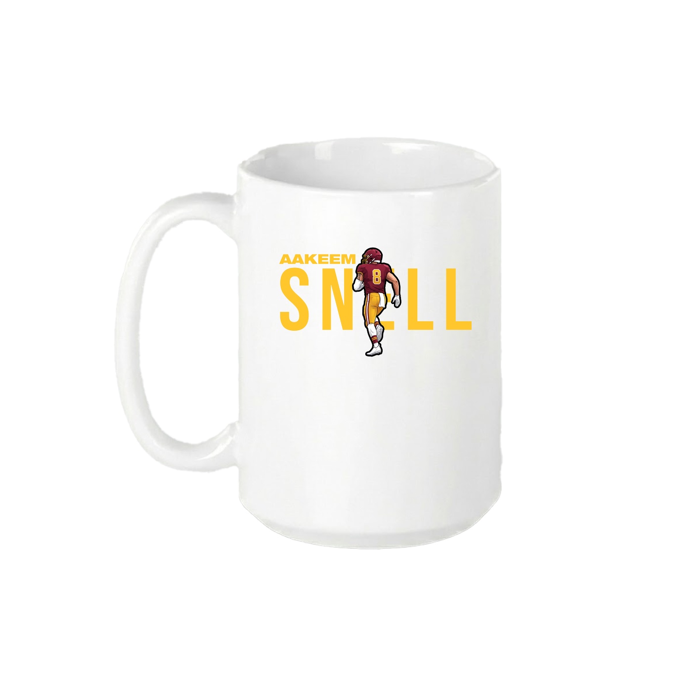 15oz Coffee Mug — Player Name in White