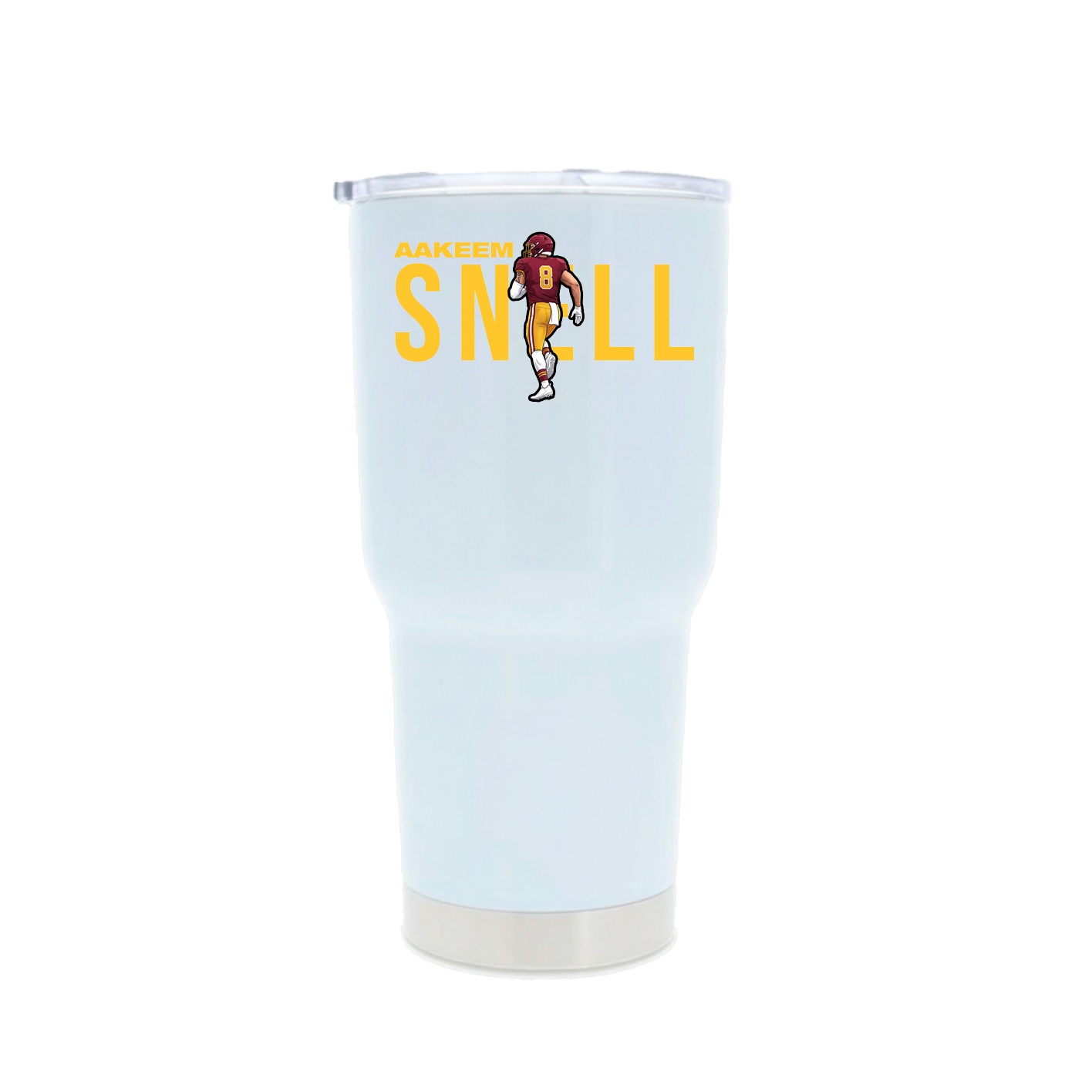 30oz Stainless Steel Tumbler — Player Name in White