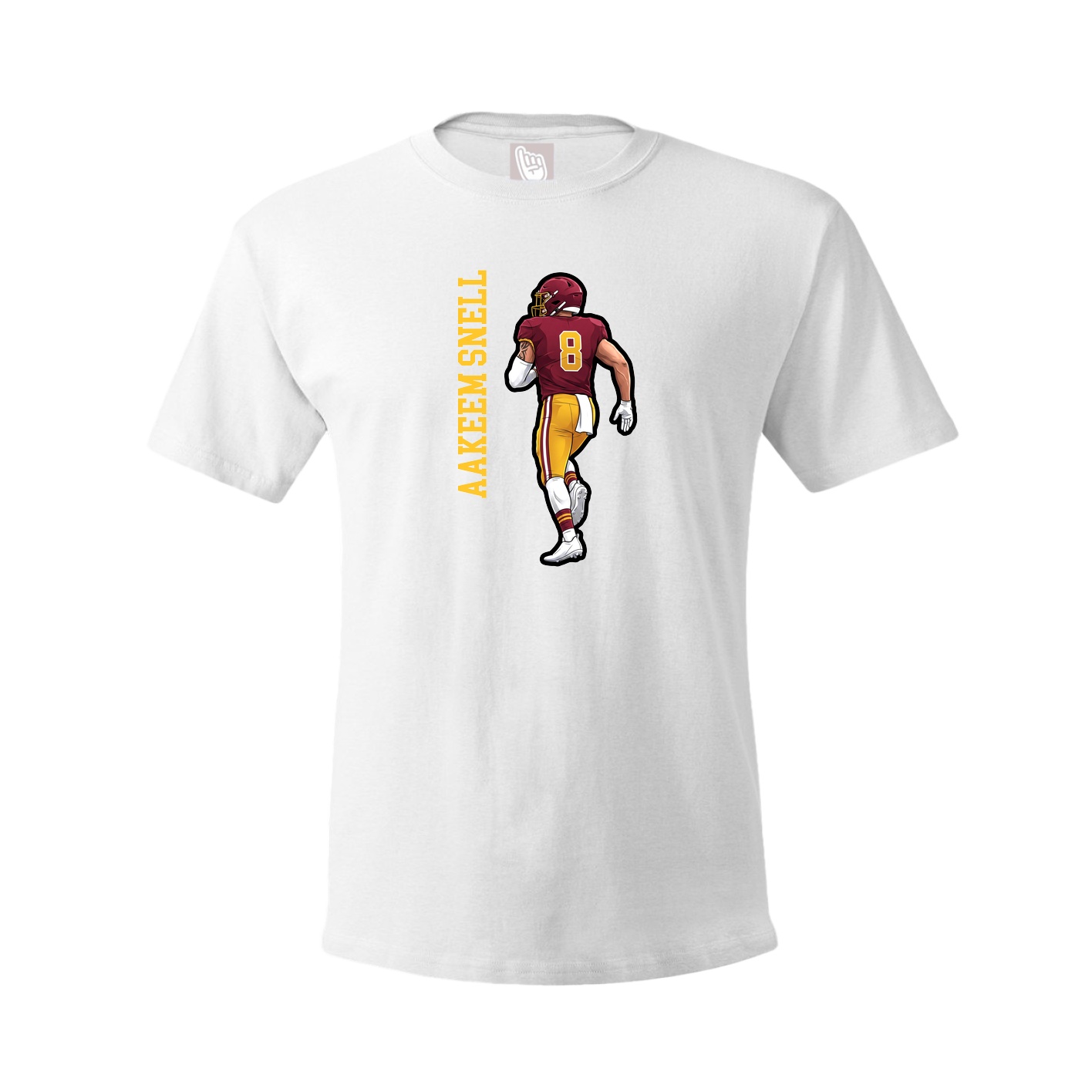 Tee — Name Vertical in White